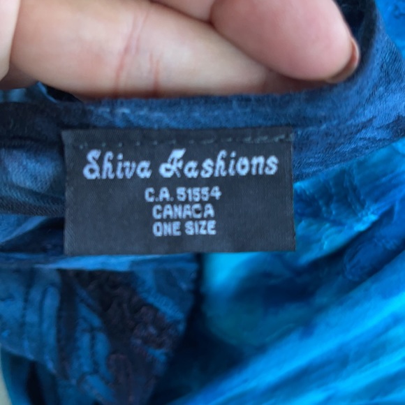 Shiva fashions Multi tie dye color midi sleeveless boho asymmetric dress - Picture 5 of 8